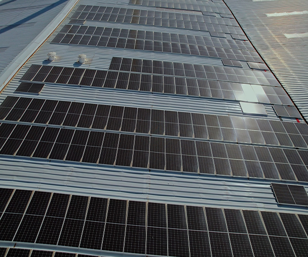 +900 solar panels on the factory premises